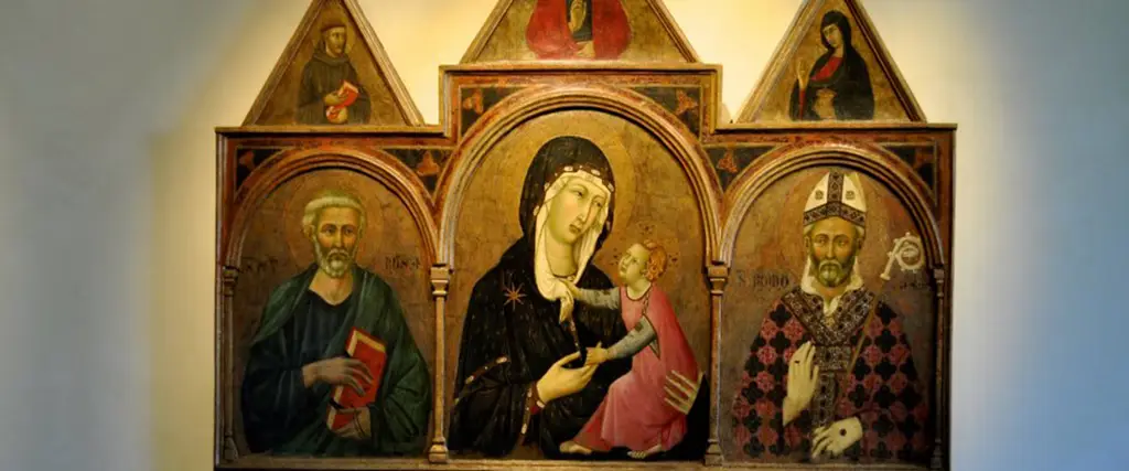 Madonna col bambino tra i santi Pietro e Romolo
