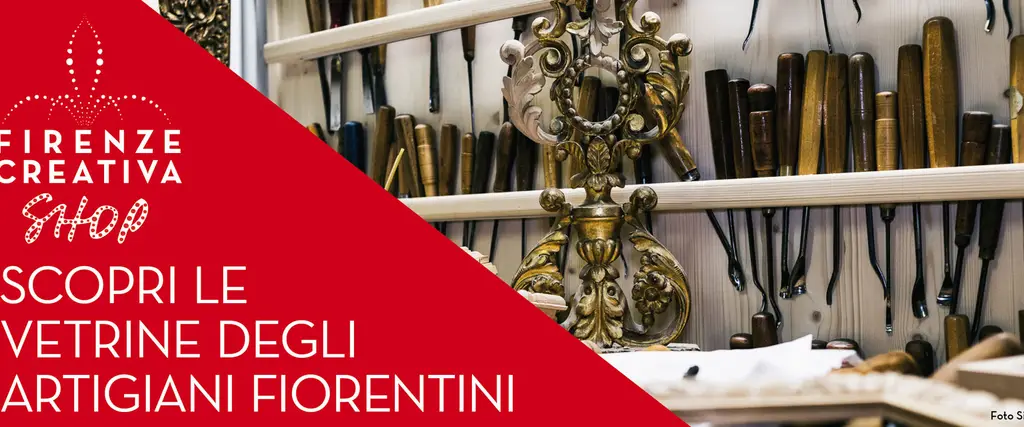 Banner Firenze Creativa con foto di bottega