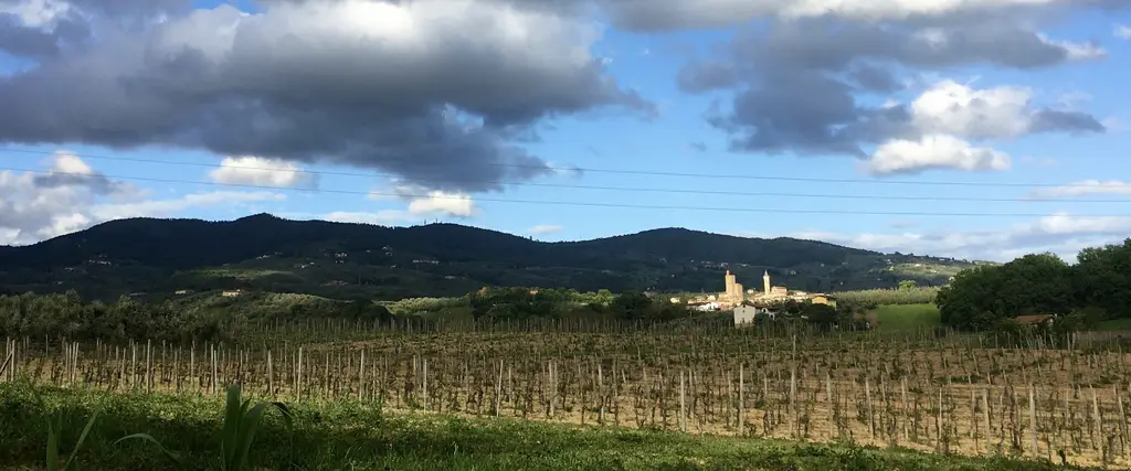 Vista di Vinci da La Via di Caterina