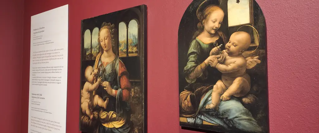 Allestimento sezione Leonardo e la pittura