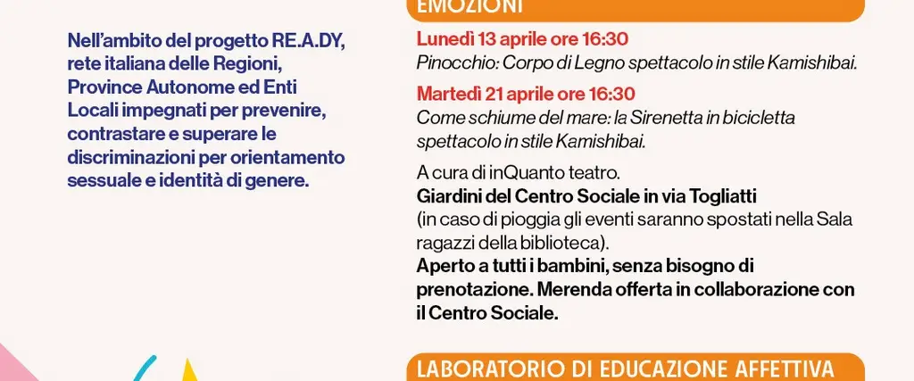 Laboratori, spettacoli, teatro per bambini e ragazzi a Lastra a Signa