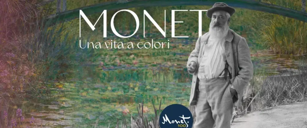 monet in un paesaggio