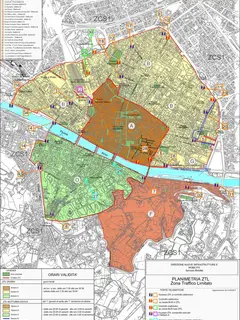 Foto mappa delle zone ztl e zcs