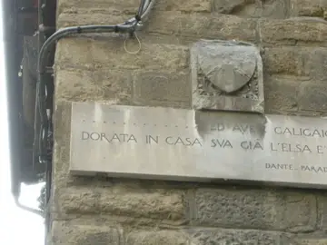 Lapide sulla torre dei Galigai