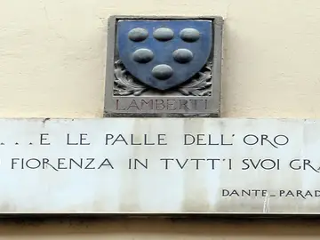 Lapide dantesca via dei Lamberti