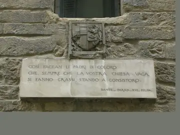 Lapide sulla Torre dei Visdomini