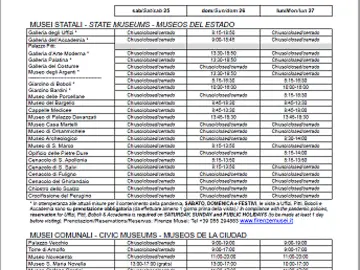 Icona foglio orario musei