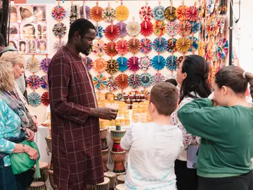 Uno stand della mostra