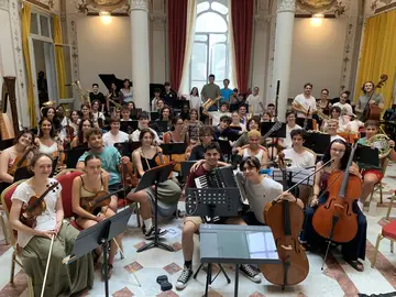 il gruppo di giovani orchestrali