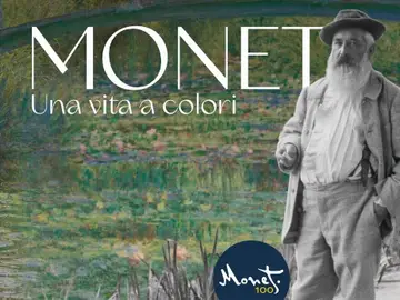 monet in un paesaggio