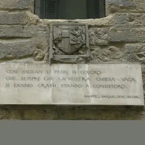 Lapide sulla Torre dei Visdomini
