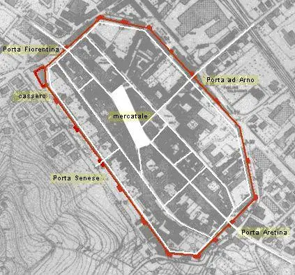Mappa delle antiche mura
