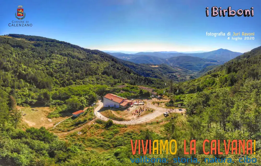 Veduta di Valibona dal drone  ph Associazione I Birboni