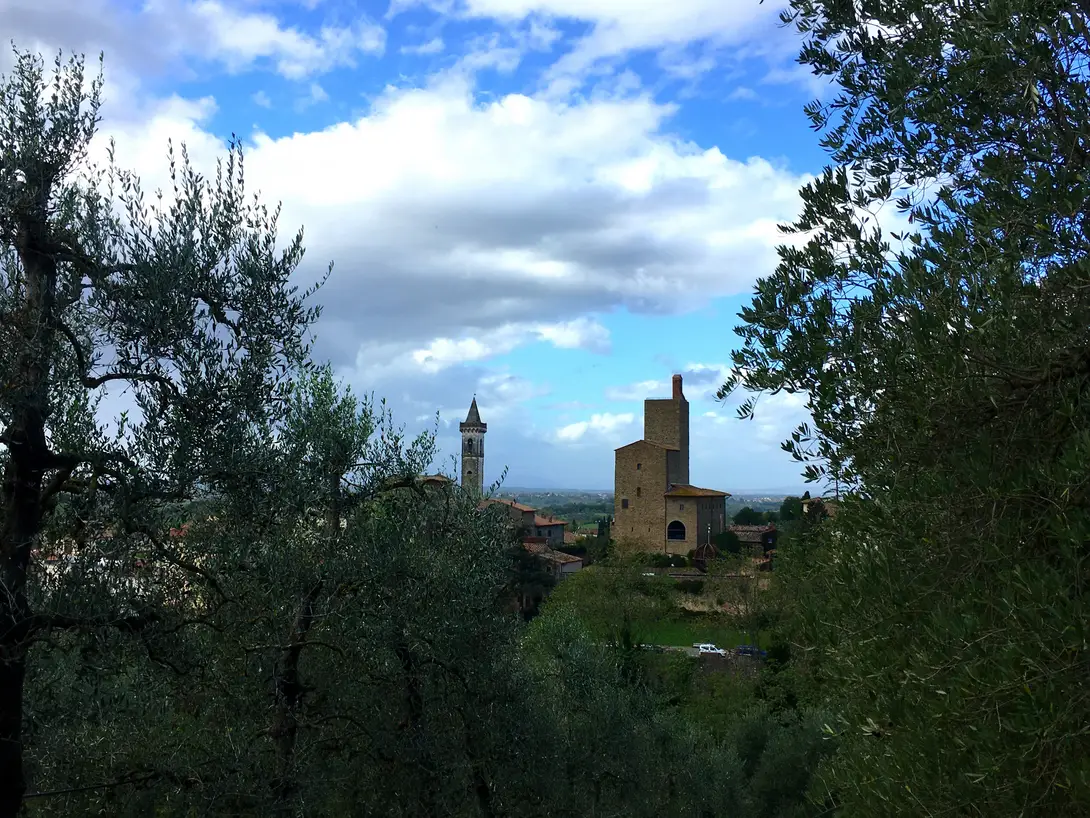 Scorcio su Vinci dal Poggio di Marradino