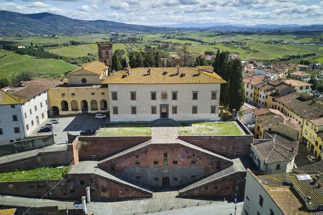 Veduta panoramica della Villa Medicea di Cerreto Guidi