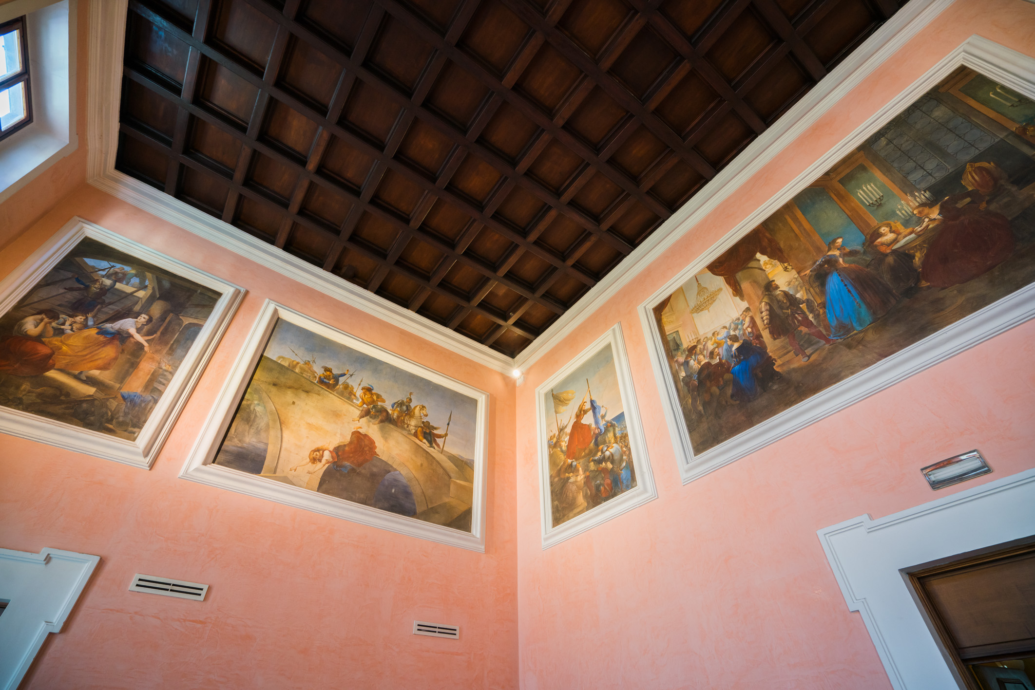 Sala delle Eroine - Ciclo di affreschi Ferdinando Folchi 
