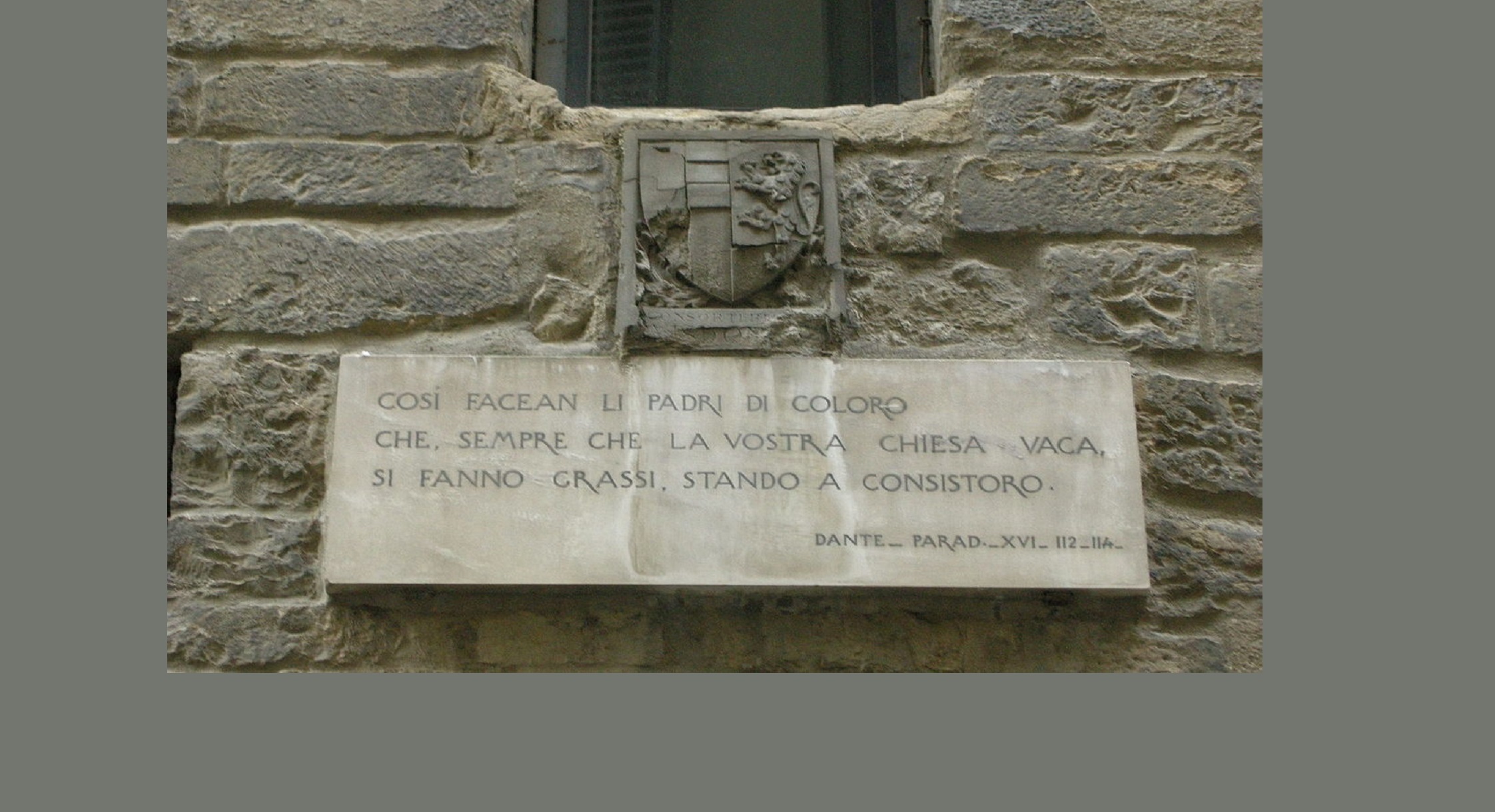 Lapide sulla Torre dei Visdomini