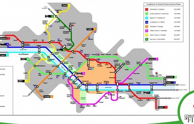 Florence by bike: the map