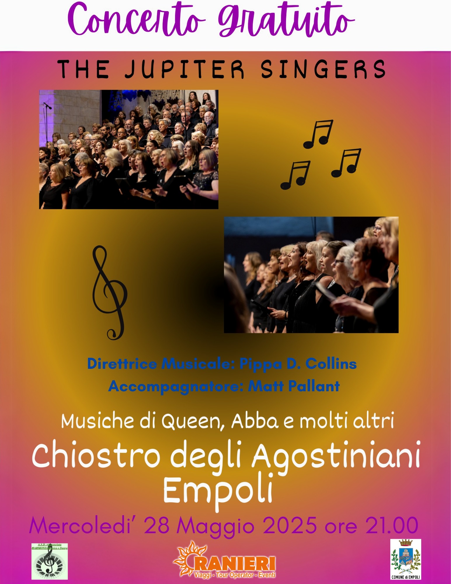 The Jupiter Singers in concerto a Empoli