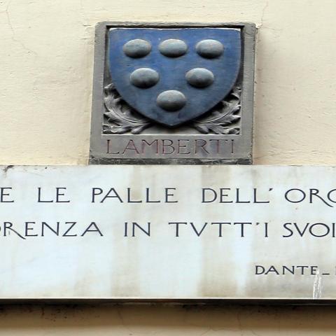 Lapide dantesca via dei Lamberti