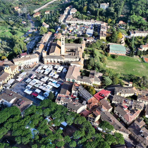 Impruneta con la fiera veduta aerea foto Danilo Forgeschi  