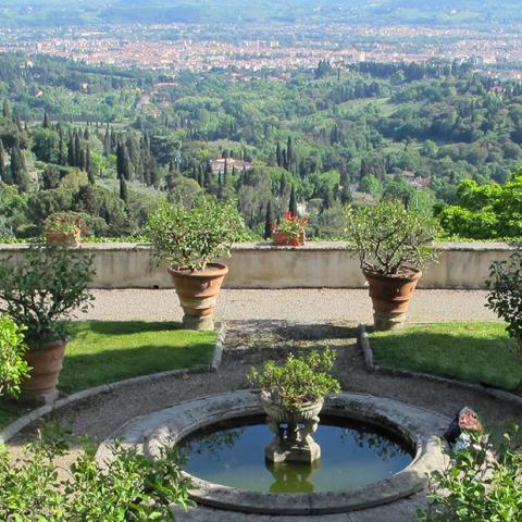 Veduta dal giardino di Villa Medici