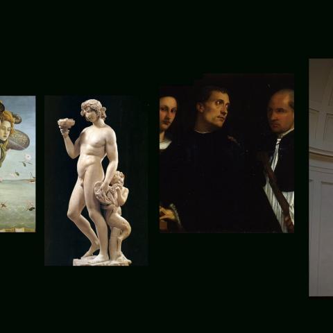 collage di opere presenti nei musei statali