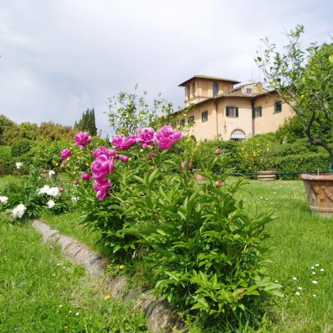 Scorcio di Villa Meleto dal giardino